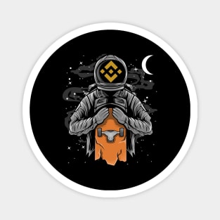 Astronaut Skate Binance BNB Coin To The Moon Crypto Token Cryptocurrency Wallet Birthday Gift For Men Women Kids Magnet